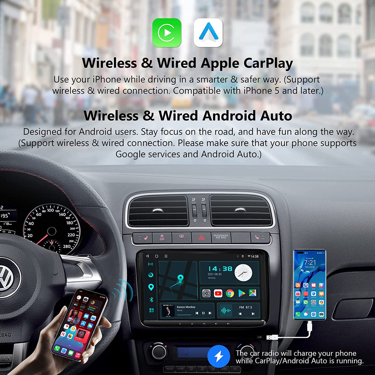 Eonon Android 10.0 Car Stereo,Apple CarPlay & Android Auto Car