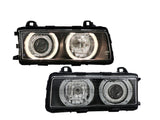 DEPO Halogen Angel Eye P36 Projector Glass Headlights for 1992-1999 BMW E36 3 Series 318 325 328 M3