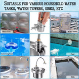 Stainless Steel Fully Automatic Water Level Control Float Valve for Tank Fountain Pool Trough