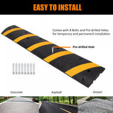 2pcs 6 Ft 2 Channel Speed Bump Hump, 72" Long Modular Speed Bump 22000 LBS Load