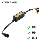 2X LED H8 H9 H11 Headlight CanBus Error Free Anti Flicker Resistor Canceller Decoder