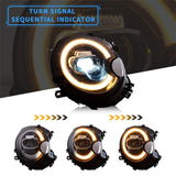 LED Sequential Headlights with DRL for 2007-2013 Mini Cooper R55/56/57/58/59