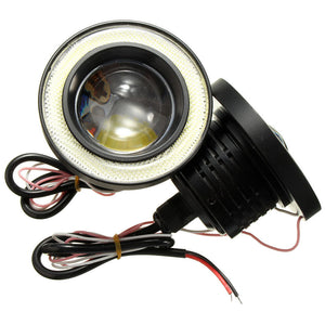 New 2x 3.5" RGB Multi-Color Angel Eye Halo Ring LED Fog Light Projector DRL Lamp