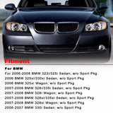 Clear Fog Lights W/ Bulbs for 2006 2007 2008 BMW E90 323i 325i 328i 330i 335i