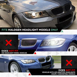 Projector Headlights Black [3D U-Halo DRL+LED Signal] For 09-12 BMW E90 3-Series M3 4D Sedan