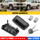 Exterior Front Door Handle w/ Lock Cylinder for Chevrolet 88-99 C1500 GMC K1500