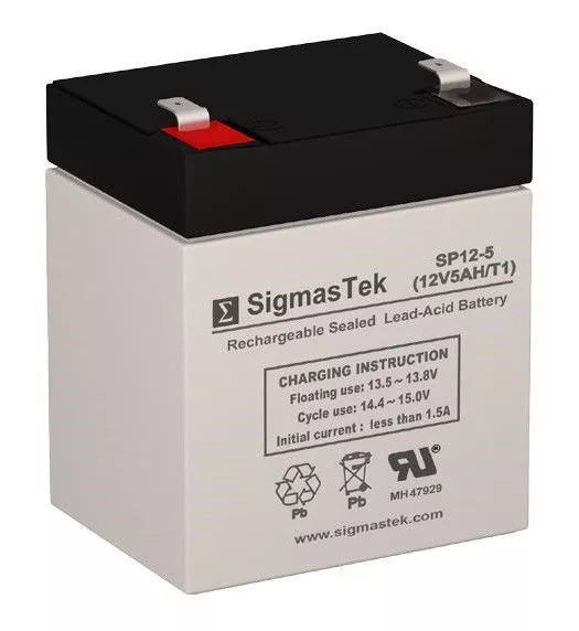 New Replacement Battery For Mighty Max ML5-12 12 Volt 5 AH T1 SLA Premium  SP125T1