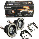 New 2x 3.5" RGB Multi-Color Angel Eye Halo Ring LED Fog Light Projector DRL Lamp