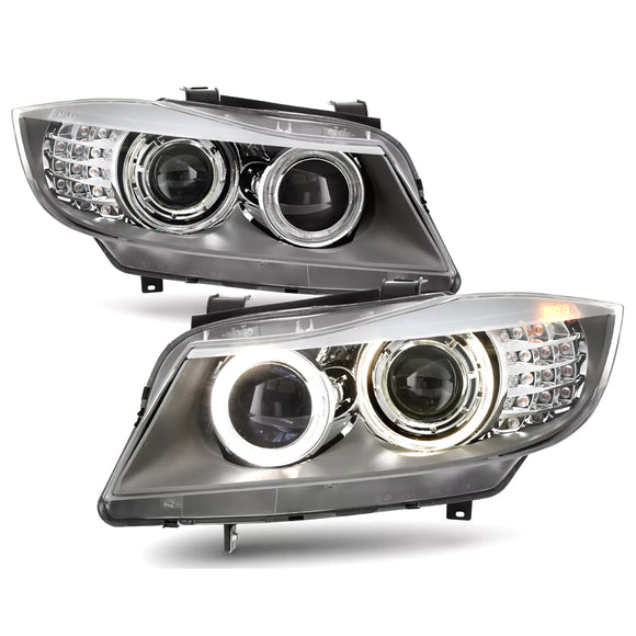 Projector Headlight w/LED Signal for 2009-2012 BMW E90 3-Series M3 Sedan Wagon Pair