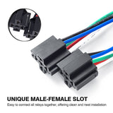 6Pack 12V 30A Fuse Relay Switch Harness Set SPST 5Pin 14 AWG Hot Wires US