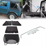 Soft Top 98515 & Zippered Windows w/ Steel Support Bow for 1986-1994 Suzuki Samurai