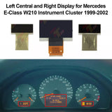 Set Left, Right, Central Clip In Display for Mercedes-Benz E-Class W210, CLK W208 Instrument 2000 2001 2002 2003