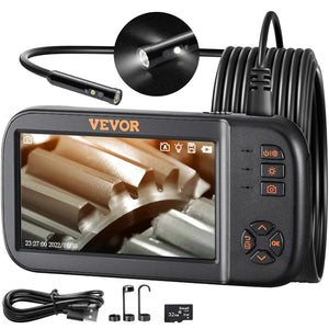 VEVOR Handheld Endoscope Camera 1080P HD Triple Lens Borescope Inspection Camera 4.5" IPS