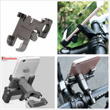 Cell Phone Holder Handlebar Bracket for Motorcycle Bike Motorbike Mount Titanium