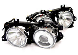 DEPO Euro Ellipsoid Projector Glass Headlights + Brackets for 1989-1996 E32 7-Series E34 5-Series