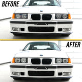 DEPO Halogen Angel Eye P36 Projector Glass Headlights for 1992-1999 BMW E36 3 Series 318 325 328 M3