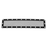 Stainless Steel Bumper Black Mesh Rivet Studs Grille for 2003-2007 Hummer H2