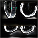 Projector Headlights Black [3D U-Halo DRL+LED Signal] For 09-12 BMW E90 3-Series M3 4D Sedan