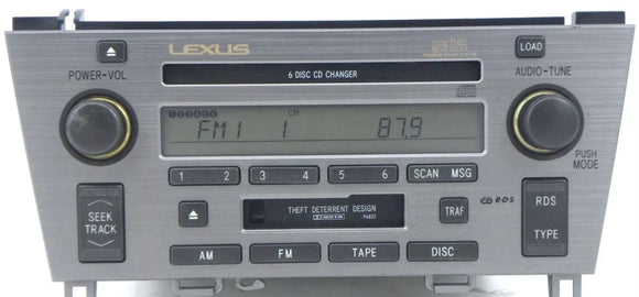 2003-05 Lexus SC430 Mark Levinson P6832 Radio CD Tape Player OEM 86120-24391