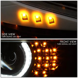 Projector Headlights Black [3D U-Halo DRL+LED Signal] For 09-12 BMW E90 3-Series M3 4D Sedan