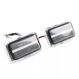 2x Sequential LED Side Marker Lights Turn Signal Lamp Black/Clear for Porsche 959 1987-1988