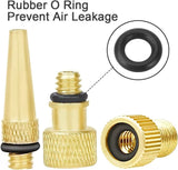 Brass Bicycle Valve Adapter Set Car Tire Valve Adapters DV AV SV Tire Inflator Kit