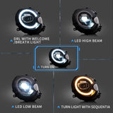 LED Sequential Headlights with DRL for 2007-2013 Mini Cooper R55/56/57/58/59