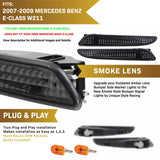 Euro Smoke Bumper Side Marker Lights for 2007 2008 2009 Mercedes Benz W211 E Class