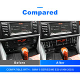 Center Console Radio Button Carbon Fiber Sticker Overlay for BMW E39 525 528 530 540 M5 1998-2003