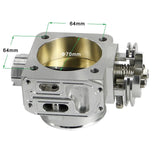 70mm Silver Aluminum Car Turbo Throttle Body for Mitsubishi Evo 4 5 6 Uprated