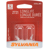 SYLVANIA 2721 Long Life Miniature Bulb, (Contains 2 Bulbs)