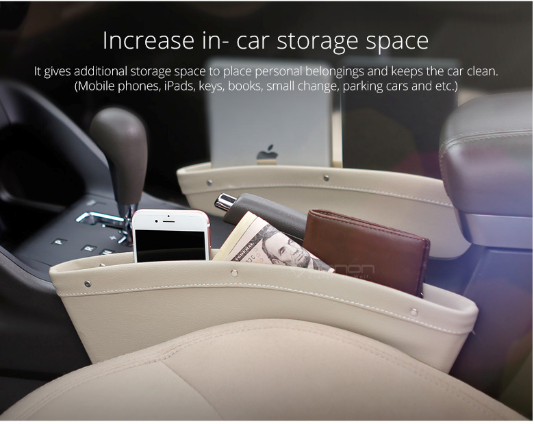 Leather Car Seat Gap Storage Box – German Audio Tech