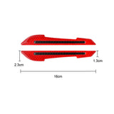 2x Red Reflective Carbon Fiber Car Side Mirror Warning Molding Trim Door Safety