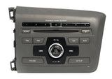 2012 Honda Civic AM FM Radio Single Disc CD MP3 Player 39100-TR0-A91 face 4PC5