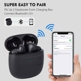 Bluetooth Earphones 5.2 Wireless Earbuds IPX7 Waterproof LED Noise Cancelation for iPhone Android