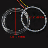 RGB 95MM COB LED Angel Eye Lights Halo Ring APP Control Headlight DRL Bluetooth