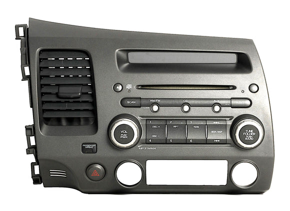 Radio Single CD Player for 2006-2011 Honda Civic AM FM 39101-SNA-A030-M1 Face 2AJ0