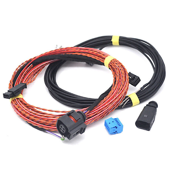 Reverse Backup Emblem Camera Retrofit Cable Wiring for Volkswagen VW Passat B8 Golf Mk7 7.5