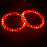 RGB 95MM COB LED Angel Eye Lights Halo Ring APP Control Headlight DRL Bluetooth