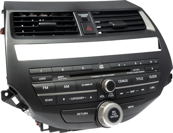 Radio AM FM 6 Disc CD Player 2010-2012 Honda Accord 39100-TA0-L610-M1 Face 3PAF