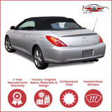 Convertible Soft Black w/ Top Heated Glass for 2004-2009 Toyota Solara