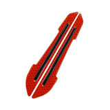 2x Red Reflective Carbon Fiber Car Side Mirror Warning Molding Trim Door Safety