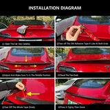 Premium Gloss Carbon Fiber Rear Trunk Lip Kit for Tesla Model 3 Spoiler Wing Performance